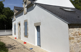  Nettoyage anti mousse et décapage nettoyeur haute pression rebouchage des fissures et ravalement sur Bénodet 